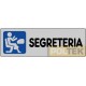 ETICHETTA ADESIVA "SEGRETERIA" cm 15x5
