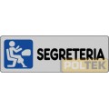 ETICHETTA ADESIVA "SEGRETERIA" cm 15x5