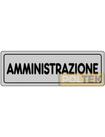 ETICHETTA ADESIVA "AMMINISTRAZIONE" cm 15x5