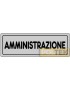 ETICHETTA ADESIVA "AMMINISTRAZIONE" cm 15x5