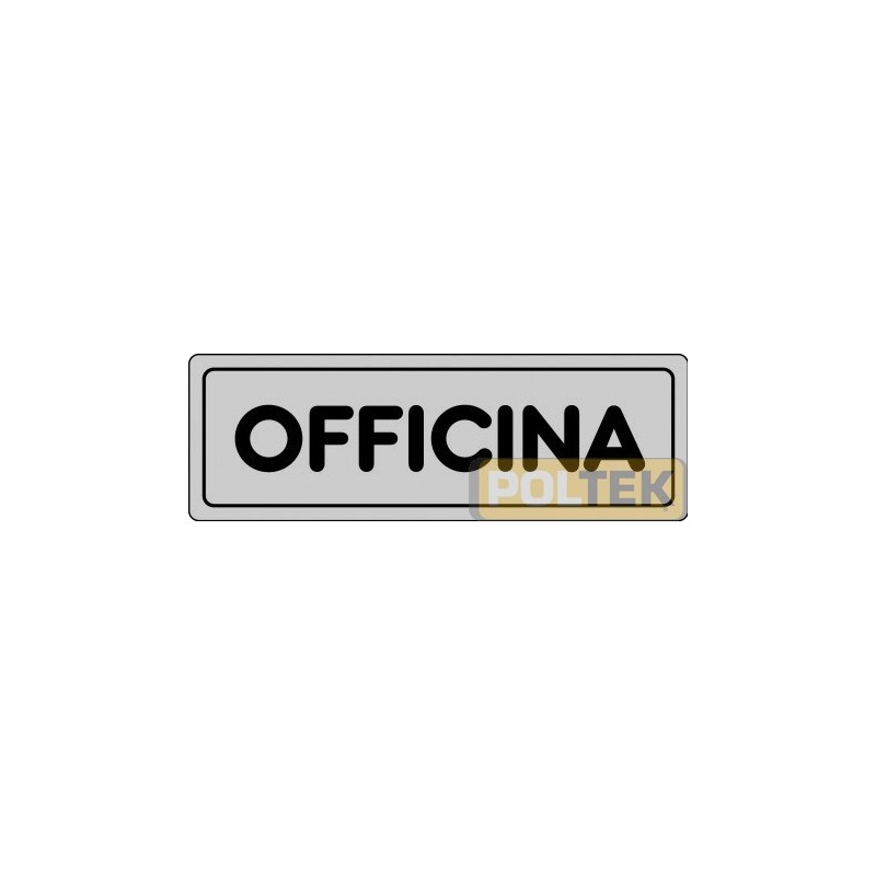 ETICHETTA ADESIVA "OFFICINA" cm 15x5