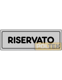 ETICHETTA ADESIVA "RISERVATO" cm 15x5