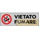 ETICHETTA ADESIVA "VIETATO FUMARE" C/FOTO cm 15x5