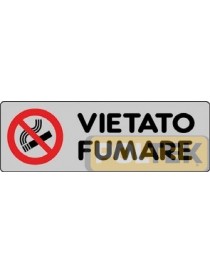 ETICHETTA ADESIVA "VIETATO FUMARE" C/FOTO cm 15x5
