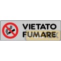 ETICHETTA ADESIVA "VIETATO FUMARE" C/FOTO cm 15x5