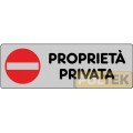 ETICHETTA ADESIVA "PROPRIETA' PRIVATA" cm 15x5