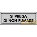 ETICHETTA ADESIVA "SI PREGA DI NON FUMARE" cm 15x5