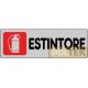 ETICHETTA ADESIVA "ESTINTORE" cm 15x5