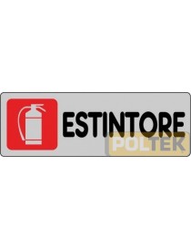 ETICHETTA ADESIVA "ESTINTORE" cm 15x5