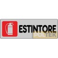 ETICHETTA ADESIVA "ESTINTORE" cm 15x5