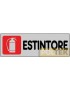 ETICHETTA ADESIVA "ESTINTORE" cm 15x5