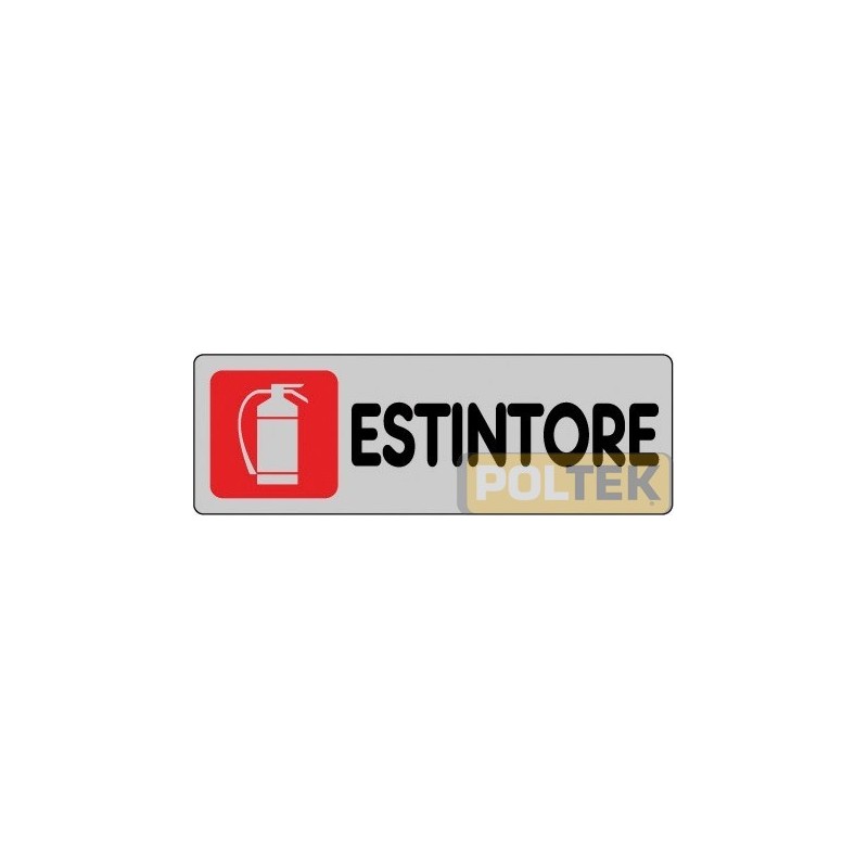 ETICHETTA ADESIVA "ESTINTORE" cm 15x5