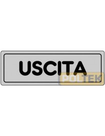 ETICHETTA ADESIVA "USCITA" cm 15x5