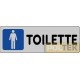 ETICHETTA ADESIVA "TOILETTE UOMO" cm 15x5