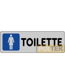 ETICHETTA ADESIVA "TOILETTE DONNA" cm 15x5