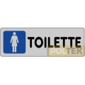 ETICHETTA ADESIVA "TOILETTE DONNA" cm 15x5