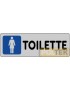 ETICHETTA ADESIVA "TOILETTE DONNA" cm 15x5