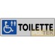 ETICHETTA ADESIVA "TOILETTE DISABILI" cm 15x5