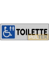 ETICHETTA ADESIVA "TOILETTE DISABILI" cm 15x5