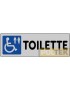 ETICHETTA ADESIVA "TOILETTE DISABILI" cm 15x5