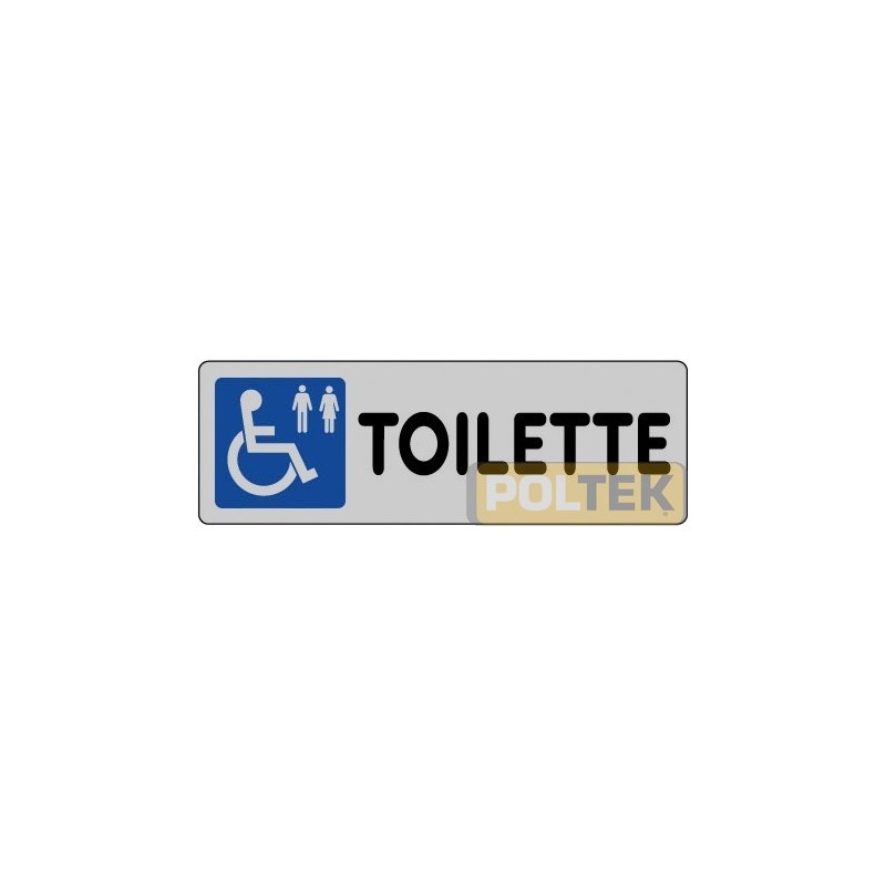 ETICHETTA ADESIVA "TOILETTE DISABILI" cm 15x5
