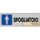 ETICHETTA ADESIVA "SPOGLIATOIO UOMO" cm 15x5