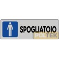 ETICHETTA ADESIVA "SPOGLIATOIO UOMO" cm 15x5