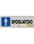 ETICHETTA ADESIVA "SPOGLIATOIO UOMO" cm 15x5