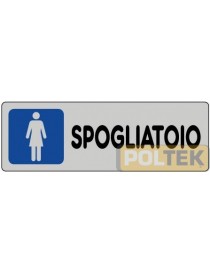 ETICHETTA ADESIVA "SPOGLIATOIO DONNA" cm 15x5