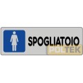 ETICHETTA ADESIVA "SPOGLIATOIO DONNA" cm 15x5