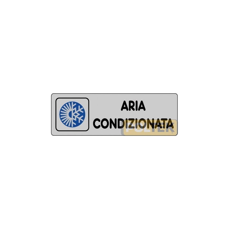 ETICHETTA ADESIVA "ARIA CONDIZIONATA" cm 15x5