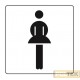 ETICHETTA ADESIVA PLEXIGLASS TOILETTE DONNA
