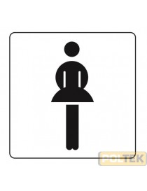 ETICHETTA ADESIVA PLEXIGLASS TOILETTE DONNA
