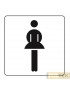 ETICHETTA ADESIVA PLEXIGLASS TOILETTE DONNA