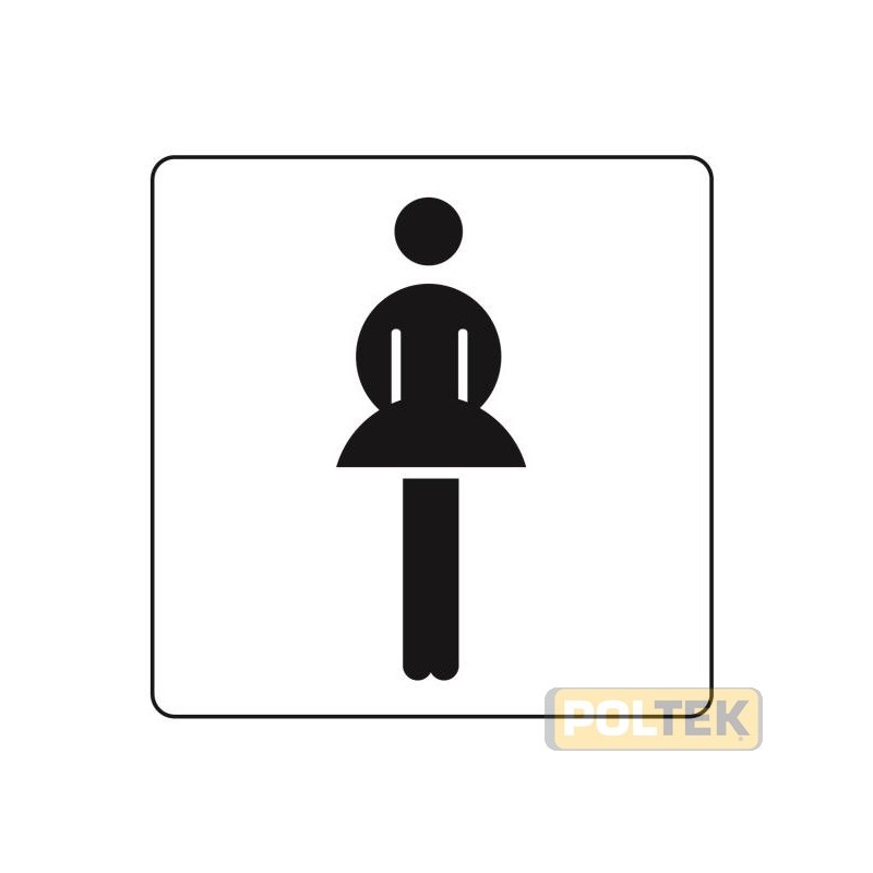 ETICHETTA ADESIVA PLEXIGLASS TOILETTE DONNA