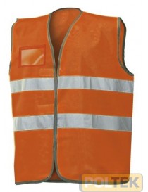 GILET ISSA ALTA VISIBILITA' ARANCIO EN471 C/PORTACARTELLINO
