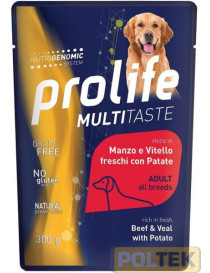 PROLIFE DOG WET BUSTA 300 GR MANZO/VITELLO/PATATE
