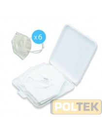 MASCHERINA FILTRANTE FFP2 BIANCA 6 pezzi CON ASTUCCIO