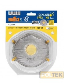 MASCHERINA ISSA FFP2-NR CON VALVOLA E CARBONI ATTIVI bl.pz.2