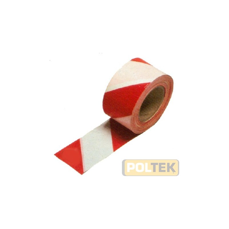 NASTRO SEGNALETICA mm 70 mt 200 BIANCO/ROSSO