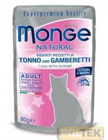 MONGE CAT BUSTA NATURAL tonno/gamberetti gr.80