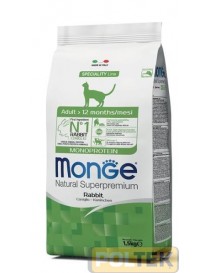 MONGE CAT NATURAL MONOPROTEICO ADULT CONIGLIO kg 1,5