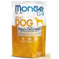 MONGE DOG GRILL BUSTE pollo/tacch. gr.100