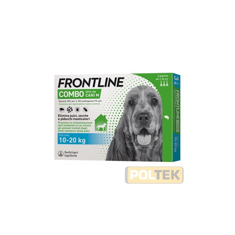 FRONTLINE® COMBO Spot-on Cani è una soluzione insetticida e acaricida in forma spot-on per cani. Grazie alla combinazione dei 
