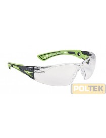 OCCHIALE BOLLE' RUSH+ LENTE INCOLORE STANGHETTA VERDE