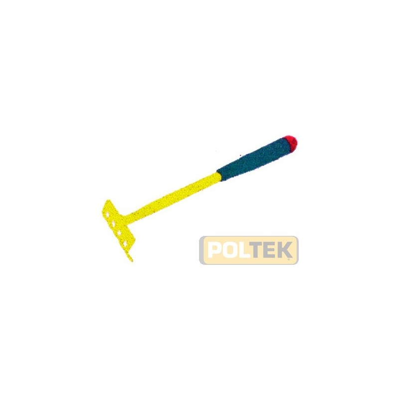 Rastrellino verniciato giallo. Impugnatura in materiale plastico.