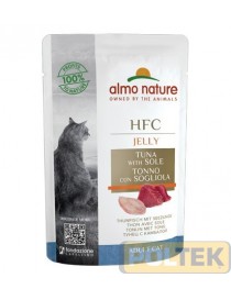 ALMO NATURE GATTO UMIDO JELLY CON TONNO E SOGLIOLA 55 g