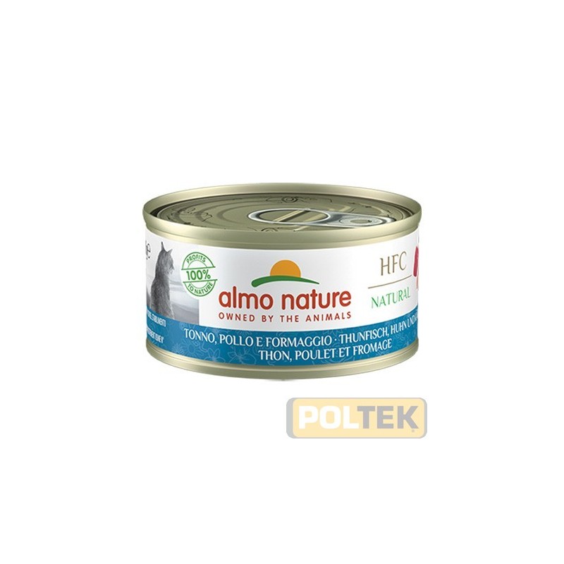 ALMO NATURE NATURAL TONNO POLLO E FORMAGGIO 70 g