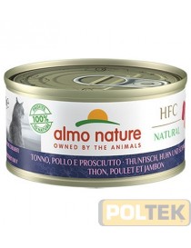 ALMO NATURE NATURAL TONNO POLLO E PROSCIUTTO 70 g