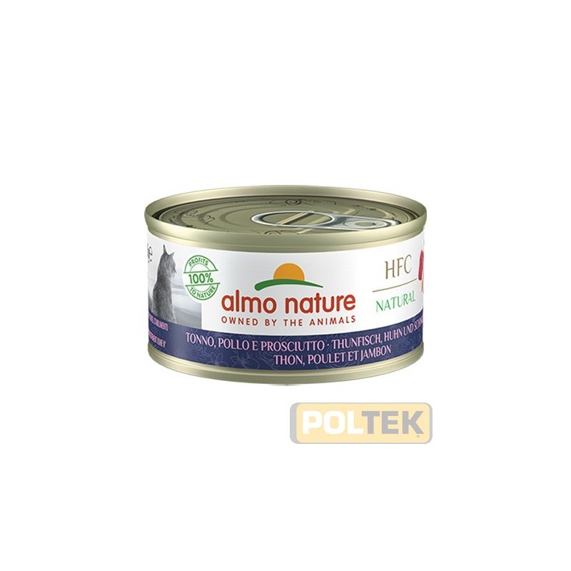ALMO NATURE NATURAL TONNO POLLO E PROSCIUTTO 70 g